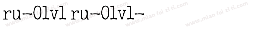 ru-01v1 ru-01v1字体转换